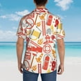 thumbnail image 6 of Kll Men'S Hawaiian Shirt Short Sleeve Button Down Beach Shirts-Firefighter Icons, 6 of 8