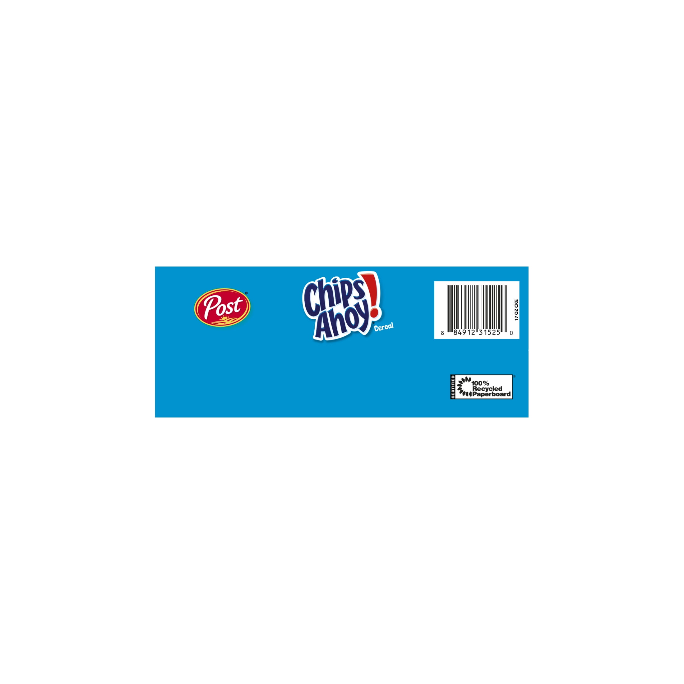 Post Chips Ahoy Crispy Cold Breakfast Cereal, Instant, Family Size, 17 oz Box
