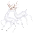 thumbnail image 7 of 2pcs Christmas Acrylic Elk Pendant Christmas Tree Hanging Ornament Clear Elk Statue Decor, 7 of 7