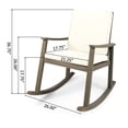 thumbnail image 5 of Christopher Knight Home Outdoor Rocking Chair, Acacia Wood Frame with Cushions, Cross-Back Design, Cream+Gray, 5 of 8