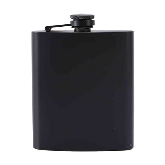 GROFRY 6oz/7oz/8oz Hip Flask Leak-proof Convenient Stainless Steel Matte Black Whiskey Flask for Outdoor