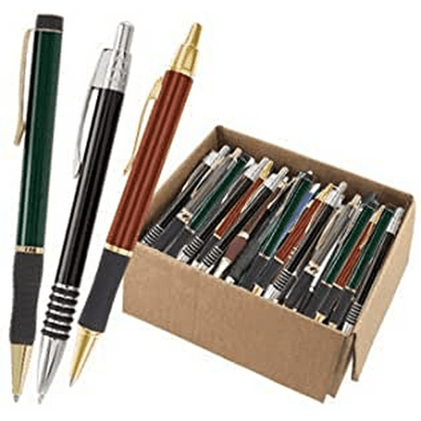 5lb Box Of Assorted Ink Pens Bulk Ballpoint Pens Retractable Metal Lot