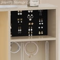 thumbnail image 5 of Ktaxon Makeup Vanity Desk with Lighted Mirror, Vanity Table with Charging Station for Bedroom, Greige, 5 of 8