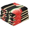 thumbnail image 4 of Naanle Watermelon Stripe Kitchen Towels 4 Pack Dish Cloths Reusable Cleaning Cloths Absorbent Hand Towels Tea Towels Bar Towels Fast Drying 28 x 18 in, 4 of 14