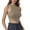 Khaki, variant on Lixiuxyad Cami Tank Top Women's Tanks And For Everyday Wear Striped Ribbed Tank Top For Spring And Summer Pairing With Denim Jeans Comfortable And Easy To Clean(Black L)