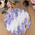 thumbnail image 3 of Purple Wisteria Round 13 Inch Placemats Set of 2, Sprinng Summer Pastoral Flowers Botanical HeatResistant Non Slip Place Mats for Dining Table, Wipeable Braided Kitchen Table Mats for Housewarming, 3 of 9