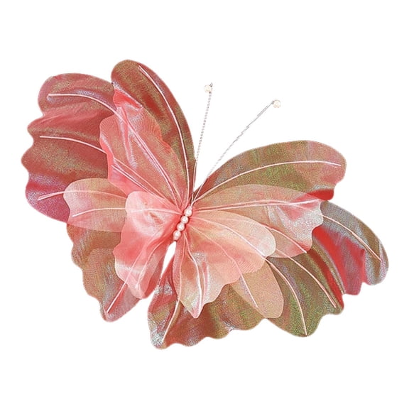 Tachiuwa Wedding Decor Artificial Butterfly Decoration for Outdoor and Indoor Banquet 40cmx47cm Pink