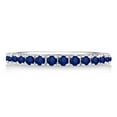 thumbnail image 3 of Blue Sapphire Eternity Band Wedding Ring 14K White Gold (0.50ct), 3 of 5