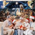 thumbnail image 3 of Decoración navideña, fondo religioso navideño, fondo para fotografía de la Santa Natividad, fondo para fotografía navideña de invierno, Navidad, exterior, interior, iglesia, suministros para fiestas, 3 of 4