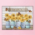thumbnail image 3 of Kits de costura DIY de bordado de jarrón de girasol con cuentas de 11 quilates de punto de cruz completo Likrtyny  decoración de arte, 3 of 9