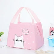 BAOZHU Women's Insulated Lunch Bag Men's Leakproof Lunch Bag Reusable Lunch Box Insulation Bag Lunch Box Stripe Lunch Bag Waterproof Lunch Box, Used For Picnic Travel School