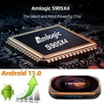 thumbnail image 3 of Amlogic S905X4 Android 11.0 TV Box HK1 X4 con 4GB RAM 64GB ROM 4K Ultra HD H.265 Dual Band WiFi BT 4.0 Media Box 2.4/5Ghz WiFi 1000M LAN, 3 of 7