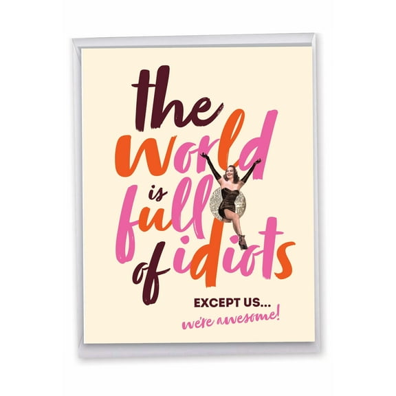 1 Large Funny Birthday Greeting Card (8.5 x 11 Inch) - We're Awesome Birthday J9310BDG-US