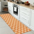 thumbnail image 5 of Ottomanson Non-Slip Hallway Runner Rug 2'2" x 6' Perfect for High Traffic Areas, Orange Trellis, 5 of 8