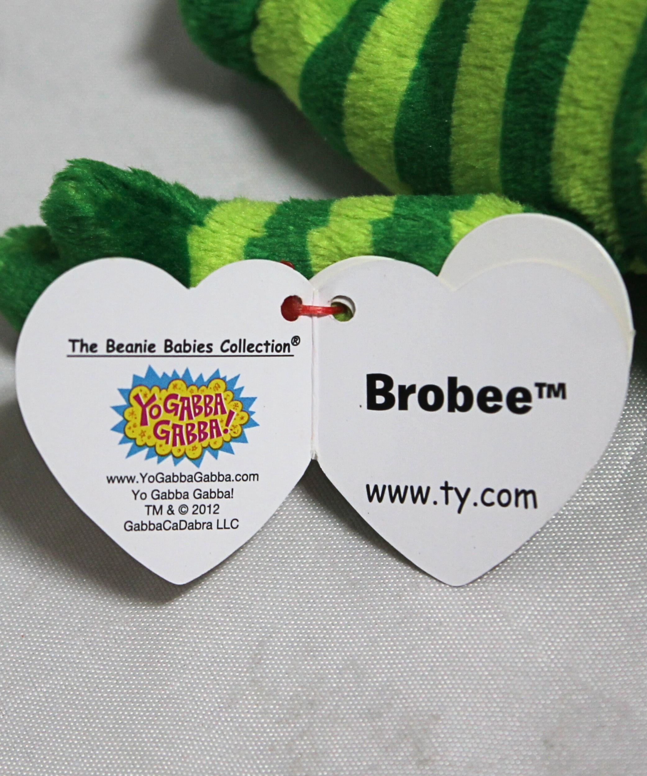 Ty Beanie Baby (Plastic Key Clip) - Brobee the Monster, Yo Gabba