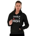 thumbnail image 3 of Single Mom Funny Dying Battery Joke Women Plus Size Graphic Pullover Hoodie Brisco Brands 2X, 3 of 4