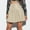Beige, variant on TAIAOJING Women's Basic Mini Skirt Fashion Pleated Skirt Waist High Leather Skirt Short Elegant Solid Skirt