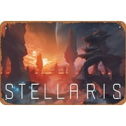 Stellaris Game Wall Poster Metal Vintage Band Tin Signs Retro 12 x 8 inches Garage Plaque Decorative Living Room Garden Bedroom Office Hotel Cafe Bar