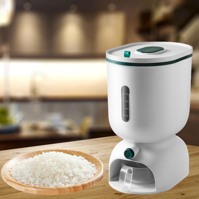 Recipiente de almacenamiento de , caja de grano sellada de 6.5 KG, recipiente de almacenamiento de de frijoles para alimentos a prueba de Verde BLESIY Estuche de almacenamiento de granos