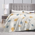 thumbnail image 2 of Yellow Fallen Leaves Pattern Throw Blanket, Fluffy Soft Cozy Blanket Flannel Plush Microfiber Couch Throw 80"x60", 2 of 7