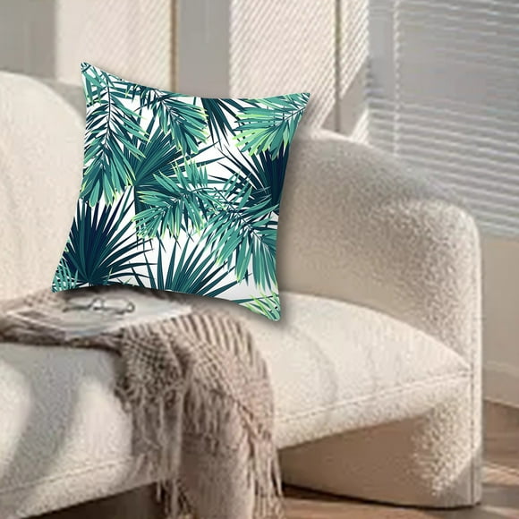 olkpmnmk Clearance Sale!Pillow Covers,Green Botanical Jungle Collect Design Pillowcase Sofa Cushion Tropical Rainforests Leaf Decorative Throw Pillow Case Cushion Cover Home Sofa Decor Fle,Room Decor