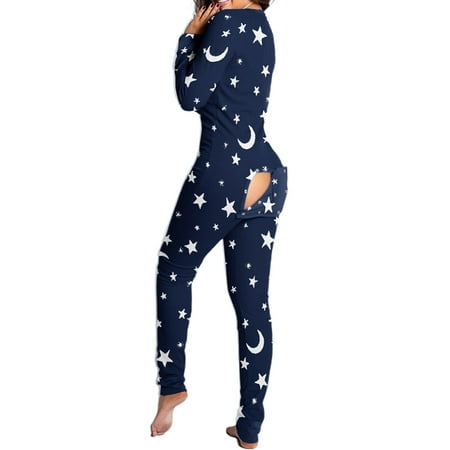 

Lovaru Women Printing Buttoned Flap Pajamas