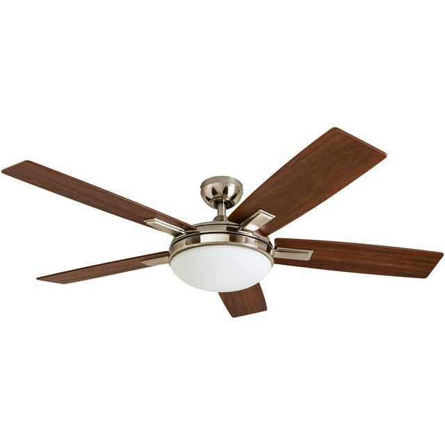 Prominence Home 51023 Emporia Contemporary Ceiling Fan with Remote, 52", Brushed Nickel