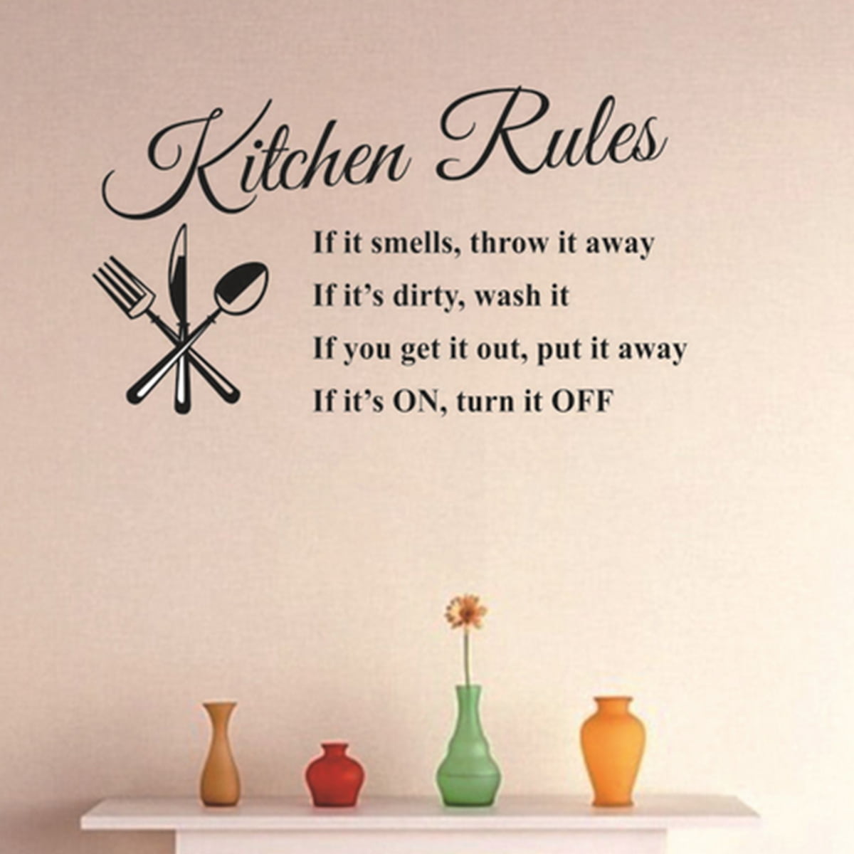 1pcs Removable Kitchen Rules Words Wall Stickers Decal Home Decor 1pcs Removable Kitchen Rules Words Wall Stickers Decal Home Decor 23 62 X12 99 Com
