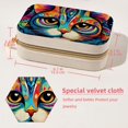 thumbnail image 5 of Cat Velvet Portable Necklace Holder with Removable Compartment - Earring Organizer, Jewelry Boxes, Organizer Box - Gift, 5 of 7