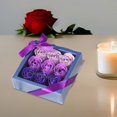 thumbnail image 3 of Rose Flower Soap Set In Square Gift Box, Artificial Floral Handmade Valentines Day Gift, Birthday Housewarming Wedding Gift, 3 of 5