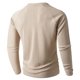 thumbnail image 4 of pstuiky Camisas de manga larga abrigadas para hombre, Blusa/camisa informal y moderna de color liso con cuello redondo y botones en bloques de color para hombre Tops casuales para hombres l, 4 of 9