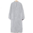 thumbnail image 5 of Elainilye Fashion Womens Pajama Sets Zip-up Pajamas Homewear Long-sleeved Pajamas Nightgown Robes Sleepwear,Gray, 5 of 6
