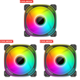 thumbnail image 1 of Likrtyny Ventilador RGB Direccionable Ventiladores ARGB 6 Pines Y 5 V 12 Cm para Carcasa PC Escritorio (Positivo Negro), 1 of 8