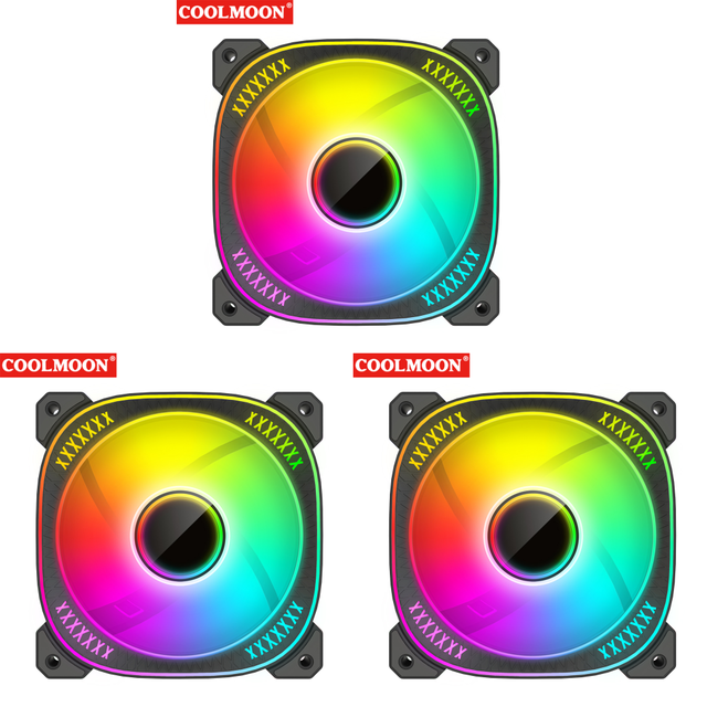 Likrtyny Ventilador RGB Direccionable Ventiladores ARGB 6 Pines Y 5 V 12 Cm para Carcasa PC Escritorio (Positivo Negro)