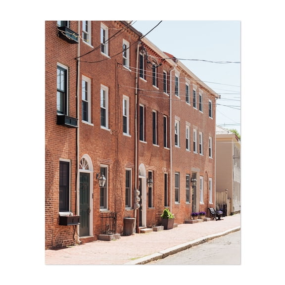 Newburyport Brick 02 - Newburyport Massachusetts Photography Unframed Wall Art Print 8 x 10 inches