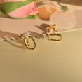thumbnail image 3 of [Clip on] Cubic and Gold Silver Oval Stud Clip on Earrings, 3 of 7