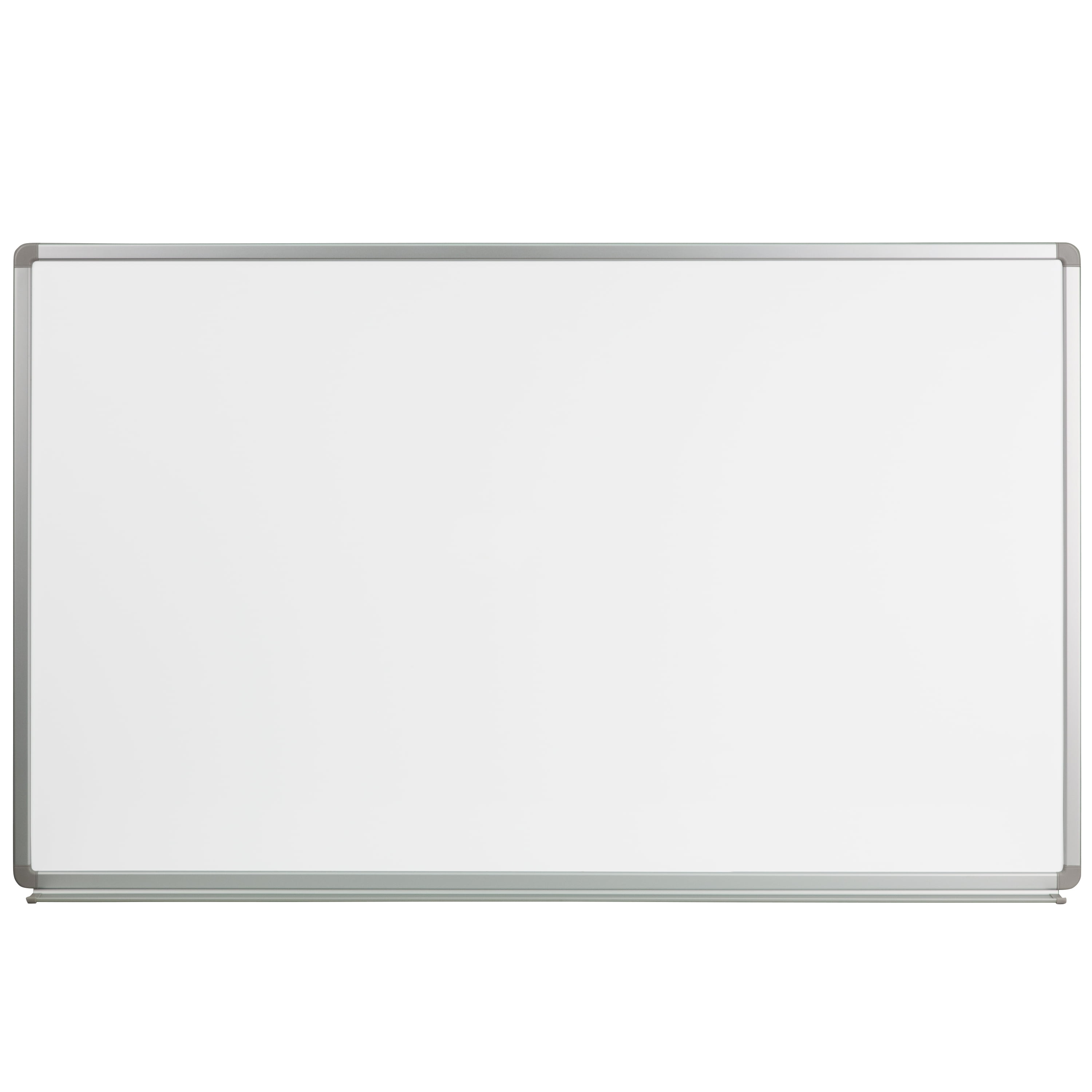 HBCY Creations Whiteboard - 5' W x 3' H - Magnetic Surface - Marker Tray - Includes Hanging Hooks - Galvanized Aluminum Frame