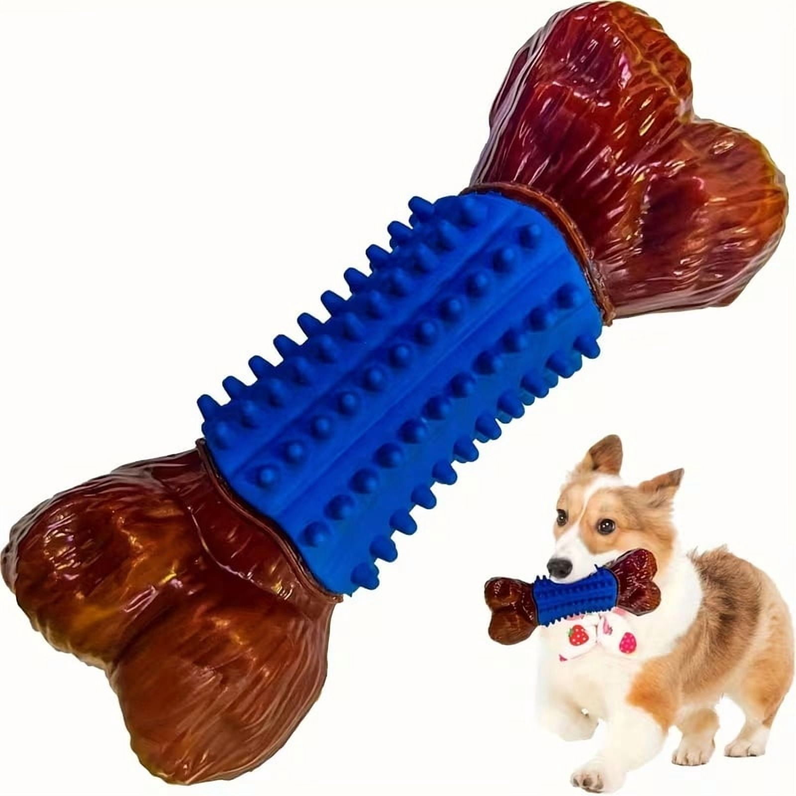 1 Indestructible Bacon Flavored Dog Chew Toy, Durable Nylon, Great for Aggressive Chewers, Suitable for Large, Medium and Small Dogs, Interactive Entertainment Pet Toy