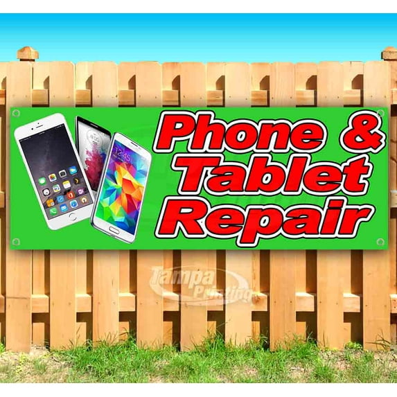 Phone And Tablet Repair 13 oz Vinyl Banner With Metal Grommets