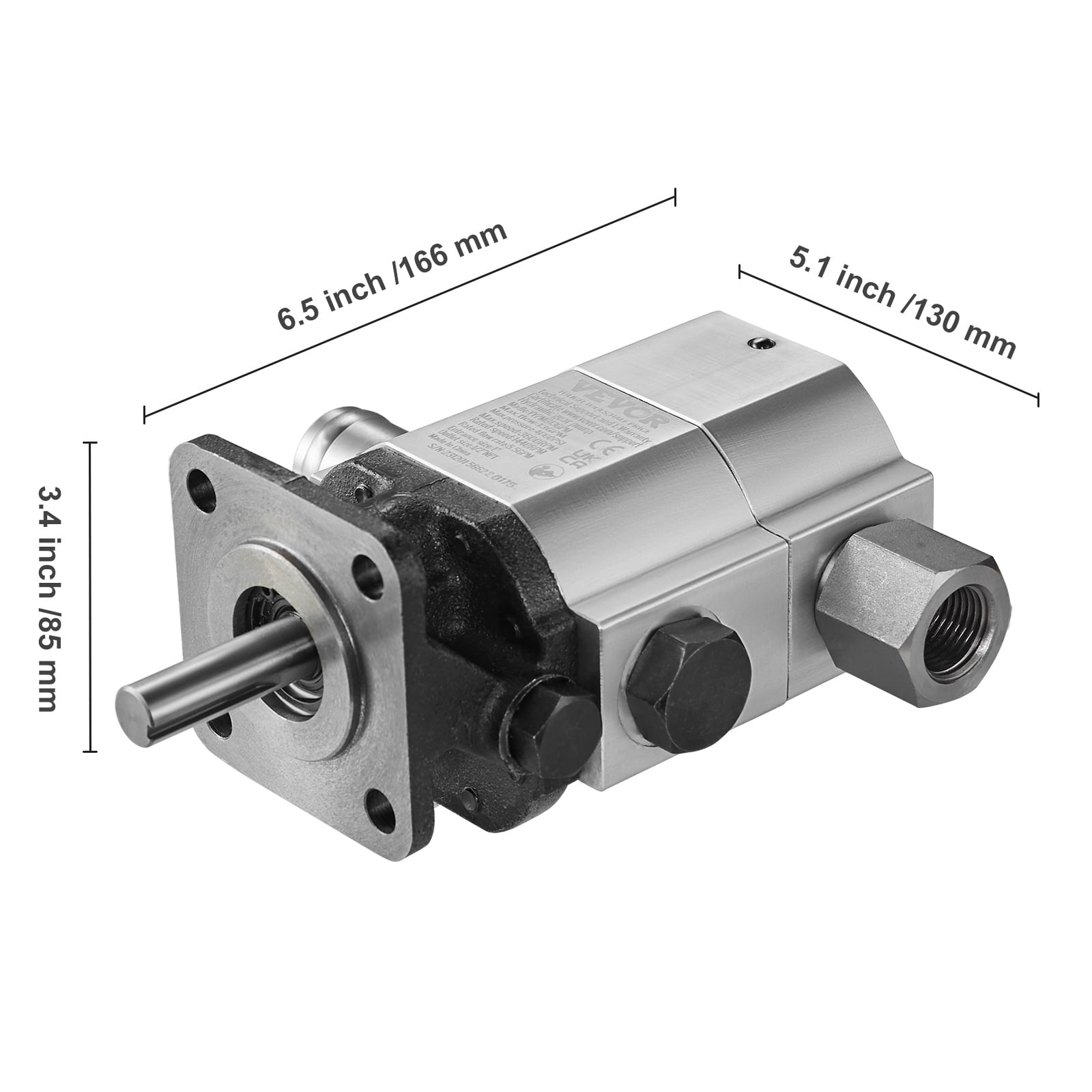 SKYSHALO Hydraulic Wood Log Splitter Pump Kit Gear Pump 13GPM 2 Stage with Coupling
