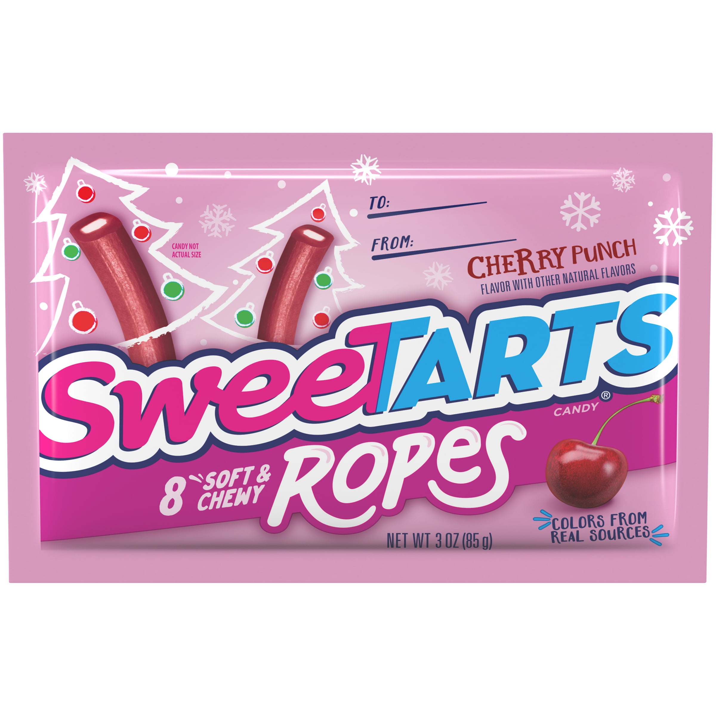 SWEETARTS Cherry Punch Soft & Chewy Ropes Holiday Candy 3 oz. Packet