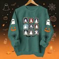 thumbnail image 2 of Jsaierl Halloween Sweatshirts for Women Cute Ghost Print Pullovers Trendy Classic Round Neck Long Sleeve Sweater Tops Halloween Costumes, Sizes S-2XL, 2 of 9