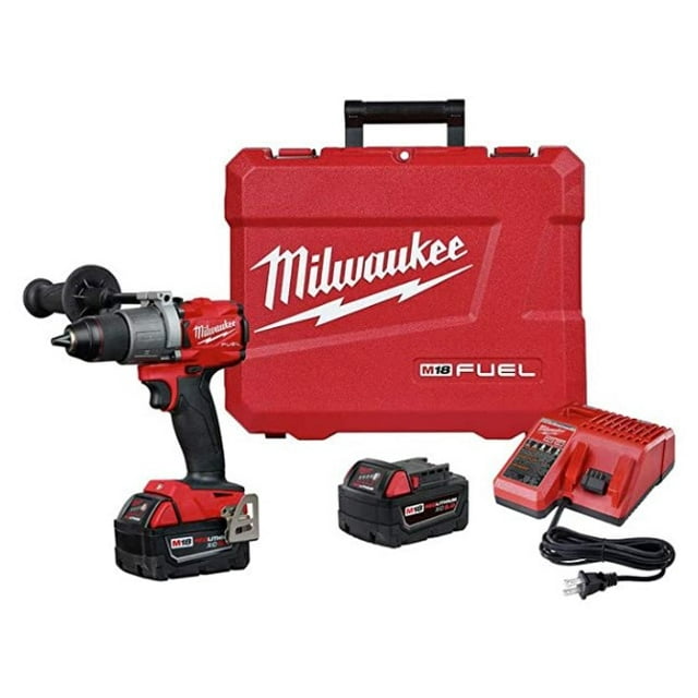 M18 Carburant 18V Perceuse-Verin Sans Fil 1/2 Pouces - avec 2 Batteries, Chargeur et Étui à Outils