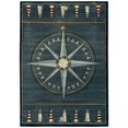 thumbnail image 1 of United Weavers Contours Boussole Rose Fumée Bleue Tapis Surdimensionné, 1 of 1