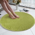 thumbnail image 2 of Clearance! CICRKHB Carpet Clearance 80cm Soft Coral Velvet Round Rug Anti-Skid Doormat Carpet Bath Living Room Rug, 2 of 7