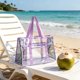thumbnail image 4 of Bolso de Playa Transparente E Impermeable – Bolso Grande Tipo Gelatina con Cremallera, Bolsa de Piscina a Prueba de Arena para Mujer, Artículos Esenciales de Viaje para Vacaciones, Cruceros, Natación, 4 of 6