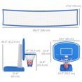 thumbnail image 3 of Soozier 2-in-1 Pool Basketball & Volleyball Game Set with Fillable Base, 3 of 10