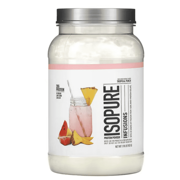 ISOPURE INFUSIONS PROTEIN POWDER 1.98 LBS TROPICAL PUNCH Nature Best