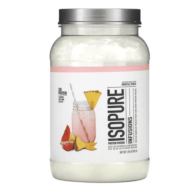 ISOPURE INFUSIONS PROTEIN POWDER 1.98 LBS TROPICAL PUNCH Nature Best