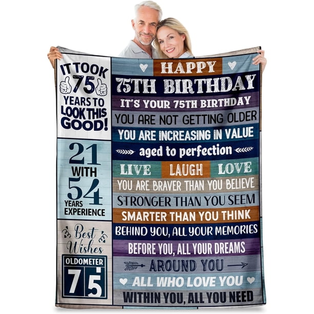 LHSHID 80th Birthday Gifts for Men WomenMilestone 80th Birthday Decorations Funny 80 Years Old Gift for Husband Wife Him Her Dad Mom 80th Birthday Gifts Throw Blanket 40"x50"